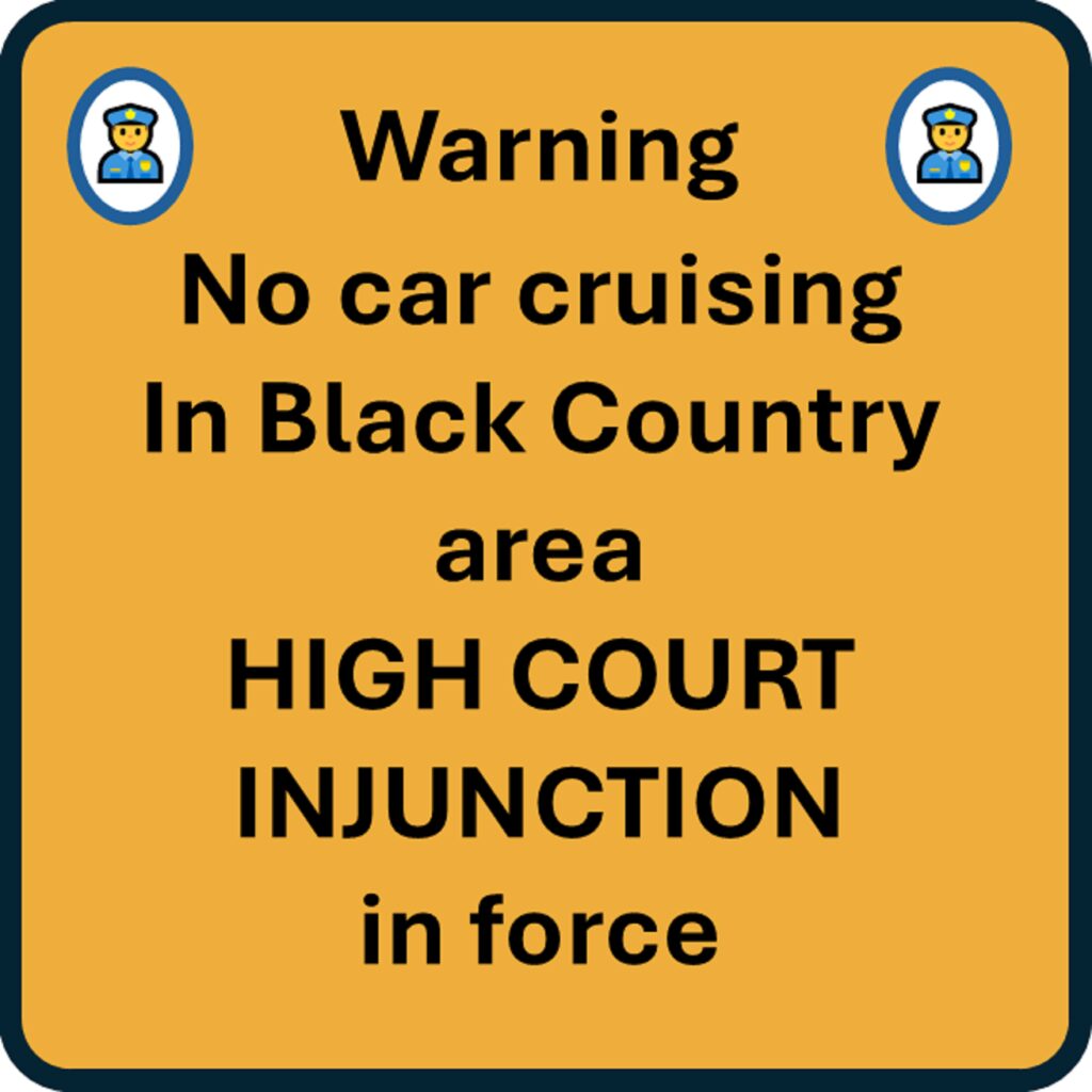 No car cruising in the Black Country area
